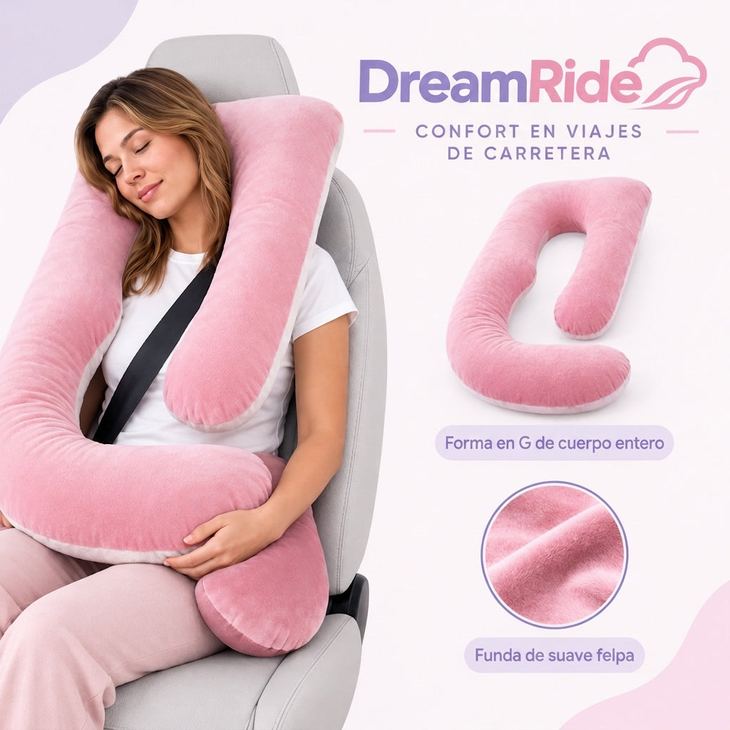 Almohada con forma de G para trayectos
