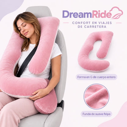 Almohada con forma de G para trayectos